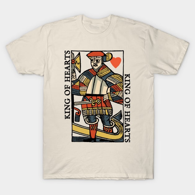 Character of Playing Card King of Hearts T-Shirt by KewaleeTee